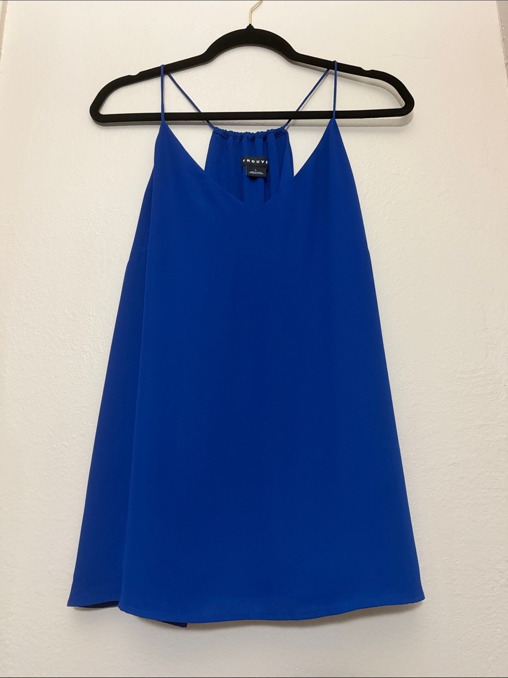 Trouvé Feminine Cobalt Blue Spaghetti Strap Elegant Romantic Cami. Size L